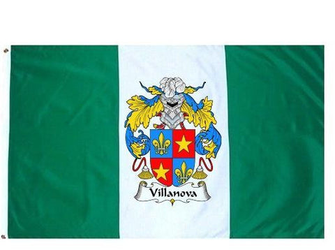 Villanova family crest coat of arms flag