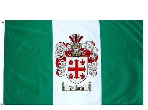 Villarin family crest coat of arms flag