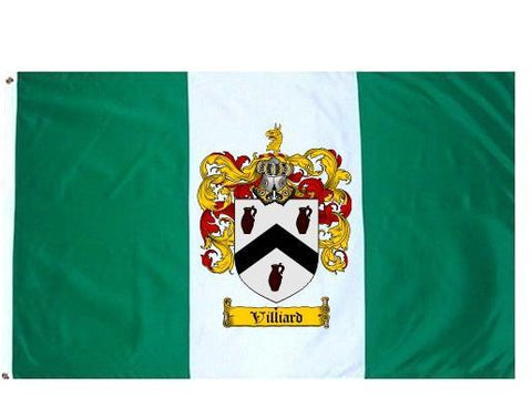 Villiard family crest coat of arms flag