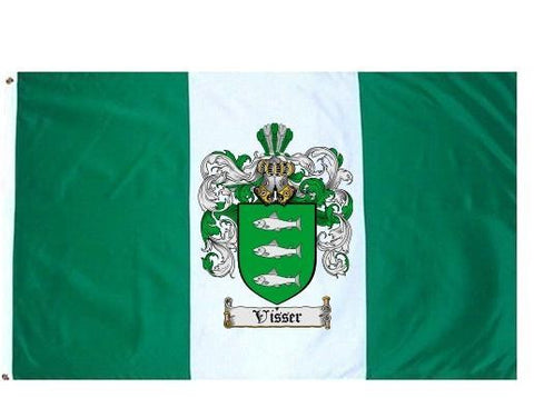 Visser family crest coat of arms flag