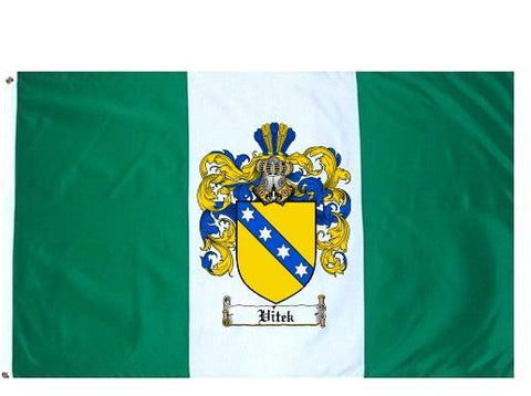 Vitek family crest coat of arms flag