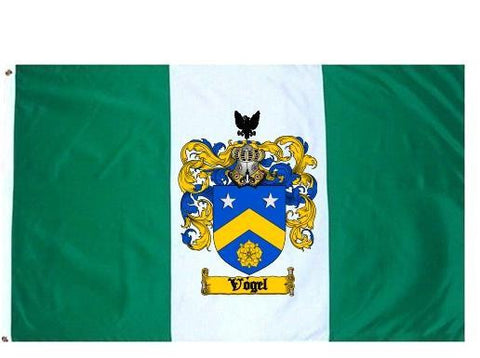 Vogel family crest coat of arms flag