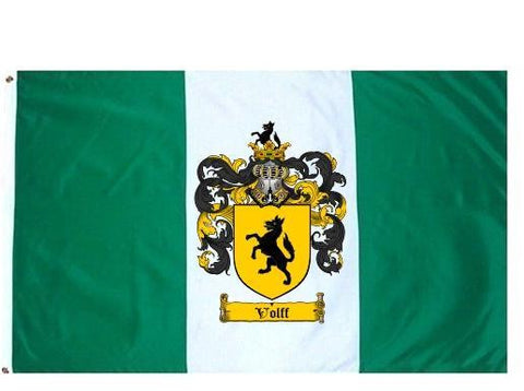 Volff family crest coat of arms flag