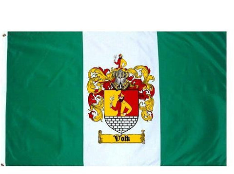 Volk family crest coat of arms flag
