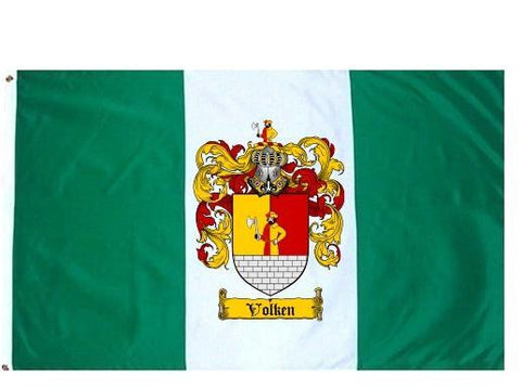 Volken family crest coat of arms flag