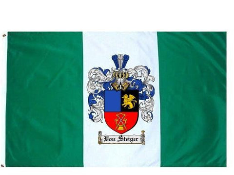 Vonsteiger family crest coat of arms flag