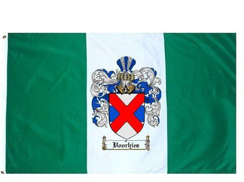 Voorhies family crest coat of arms flag