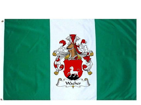 Wacher family crest coat of arms flag