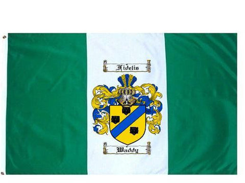 Waddy family crest coat of arms flag
