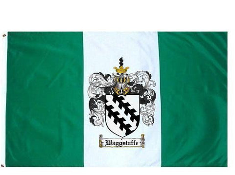 Waggstaffe family crest coat of arms flag
