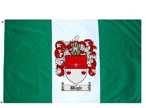 Wagle family crest coat of arms flag