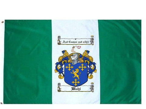 Wahl family crest coat of arms flag