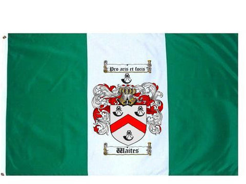 Waites family crest coat of arms flag