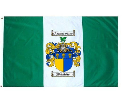 Wakefeild family crest coat of arms flag