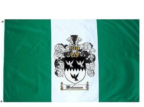 Wakeman family crest coat of arms flag