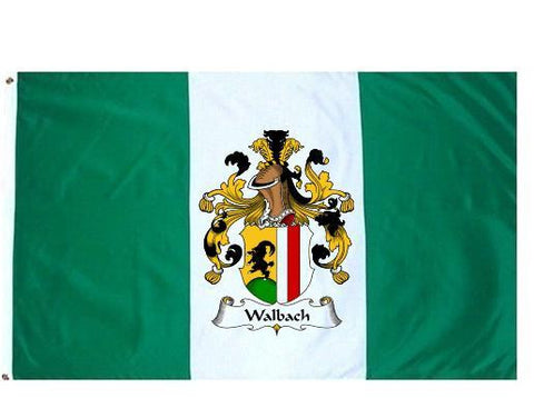 Walbach family crest coat of arms flag