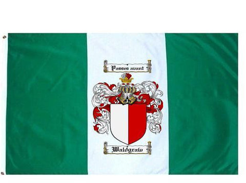 Waldgraw family crest coat of arms flag