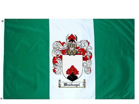 Waldvogel family crest coat of arms flag