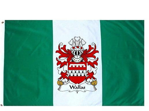 Wallas family crest coat of arms flag