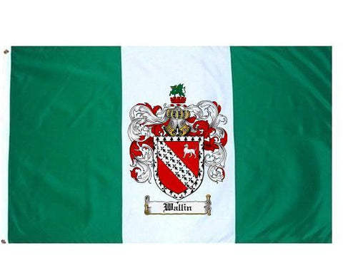 Wallin family crest coat of arms flag