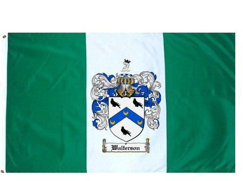 Walterson family crest coat of arms flag