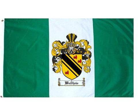 Walthew family crest coat of arms flag