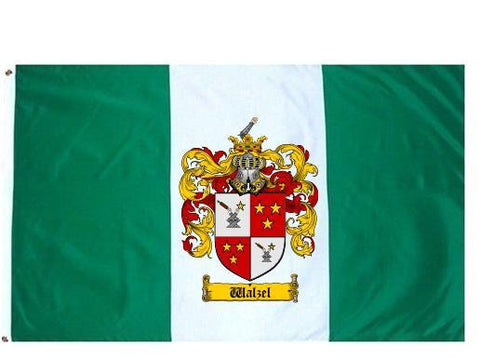 Walzel family crest coat of arms flag