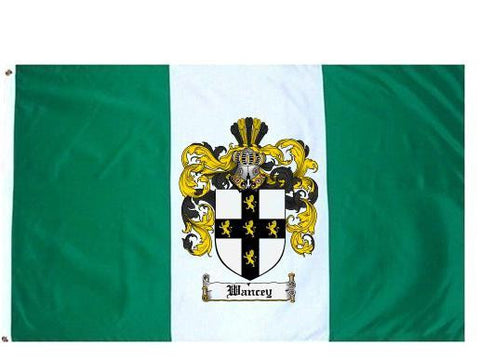 Wancey family crest coat of arms flag
