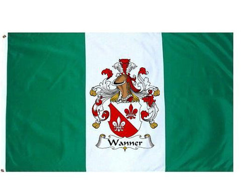 Wanner family crest coat of arms flag
