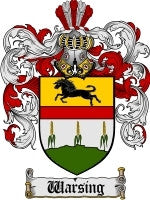Warsing coat of arms family crest download