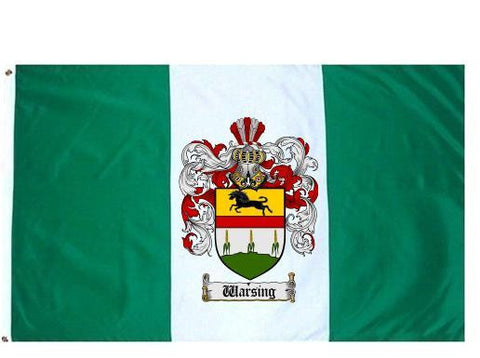 Warsing family crest coat of arms flag