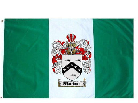 Watchorn family crest coat of arms flag