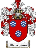 Waterhouse coat of arms family crest download