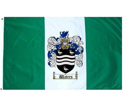 Waters family crest coat of arms flag