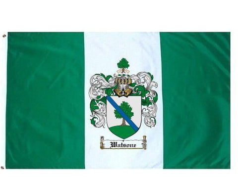 Watsone family crest coat of arms flag