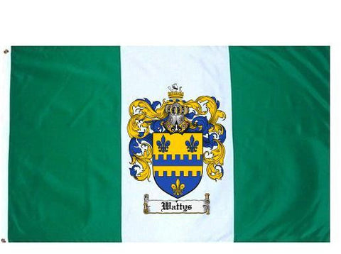 Wattys family crest coat of arms flag