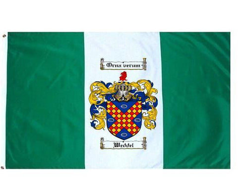 Weddel family crest coat of arms flag