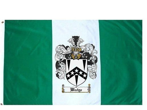 Wedge family crest coat of arms flag