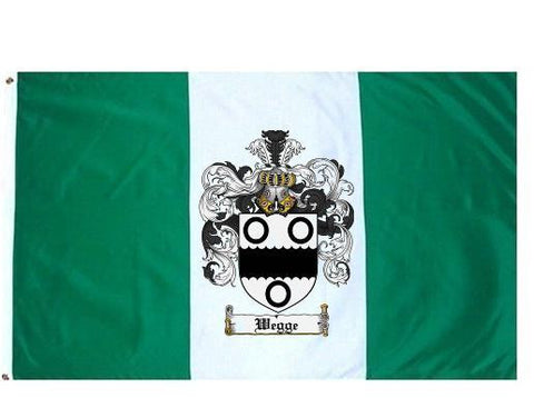 Wegge family crest coat of arms flag