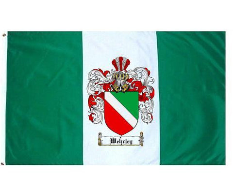 Wehrley family crest coat of arms flag
