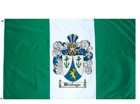 Weidinger family crest coat of arms flag
