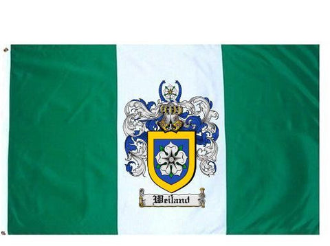 Weiland family crest coat of arms flag