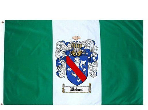 Weland family crest coat of arms flag