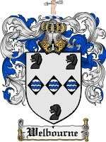 Welbourne coat of arms family crest download