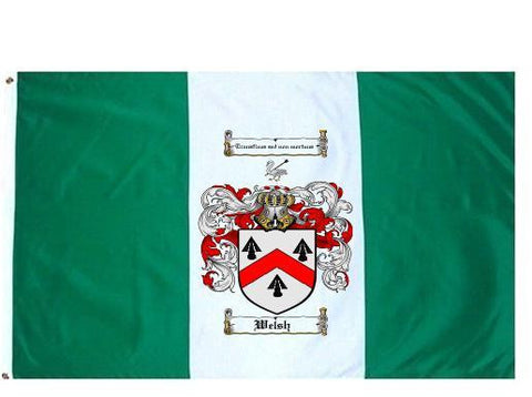 Welsh family crest coat of arms flag