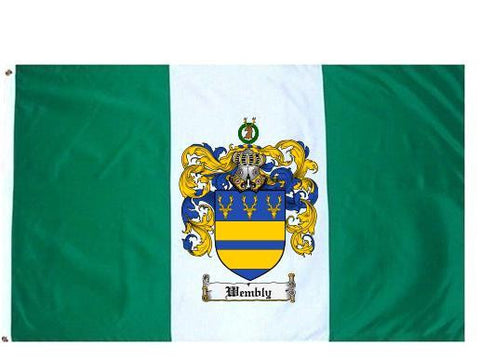 Wembly family crest coat of arms flag