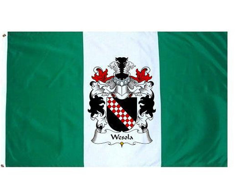 Wesola family crest coat of arms flag