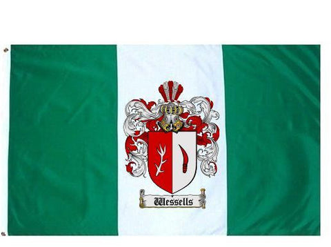 Wessells family crest coat of arms flag