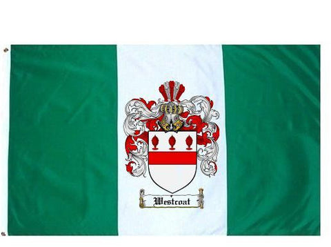 Westcoat family crest coat of arms flag