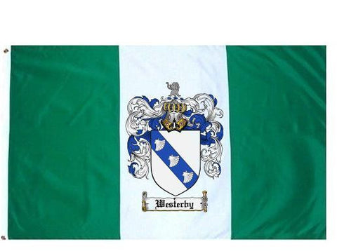 Westerby family crest coat of arms flag